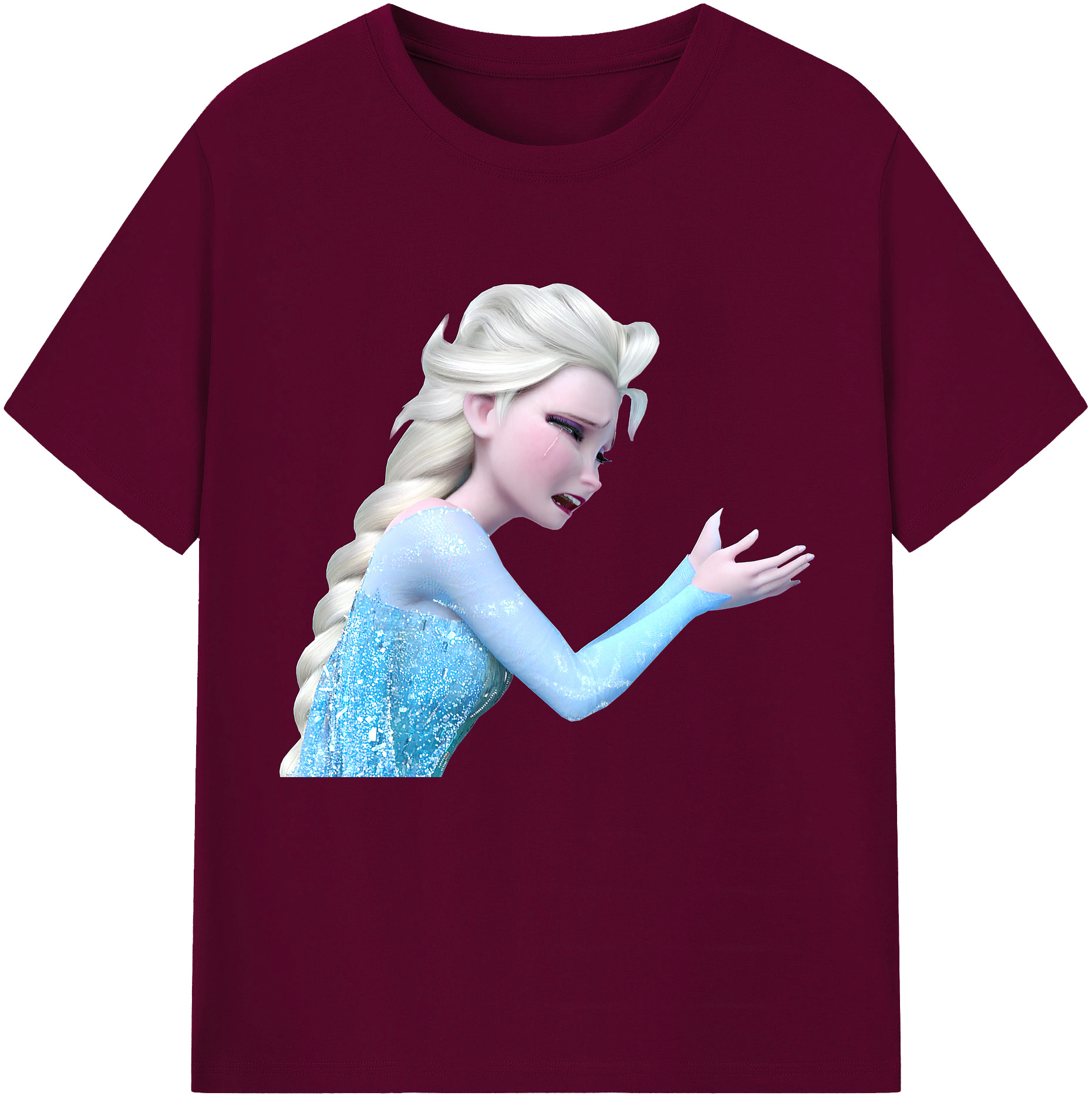 （画像用） アナと雪の女王 アンナ エルサ Frozen Anna Elsa レディースカジュアルプリントTシャツ（綿100％）